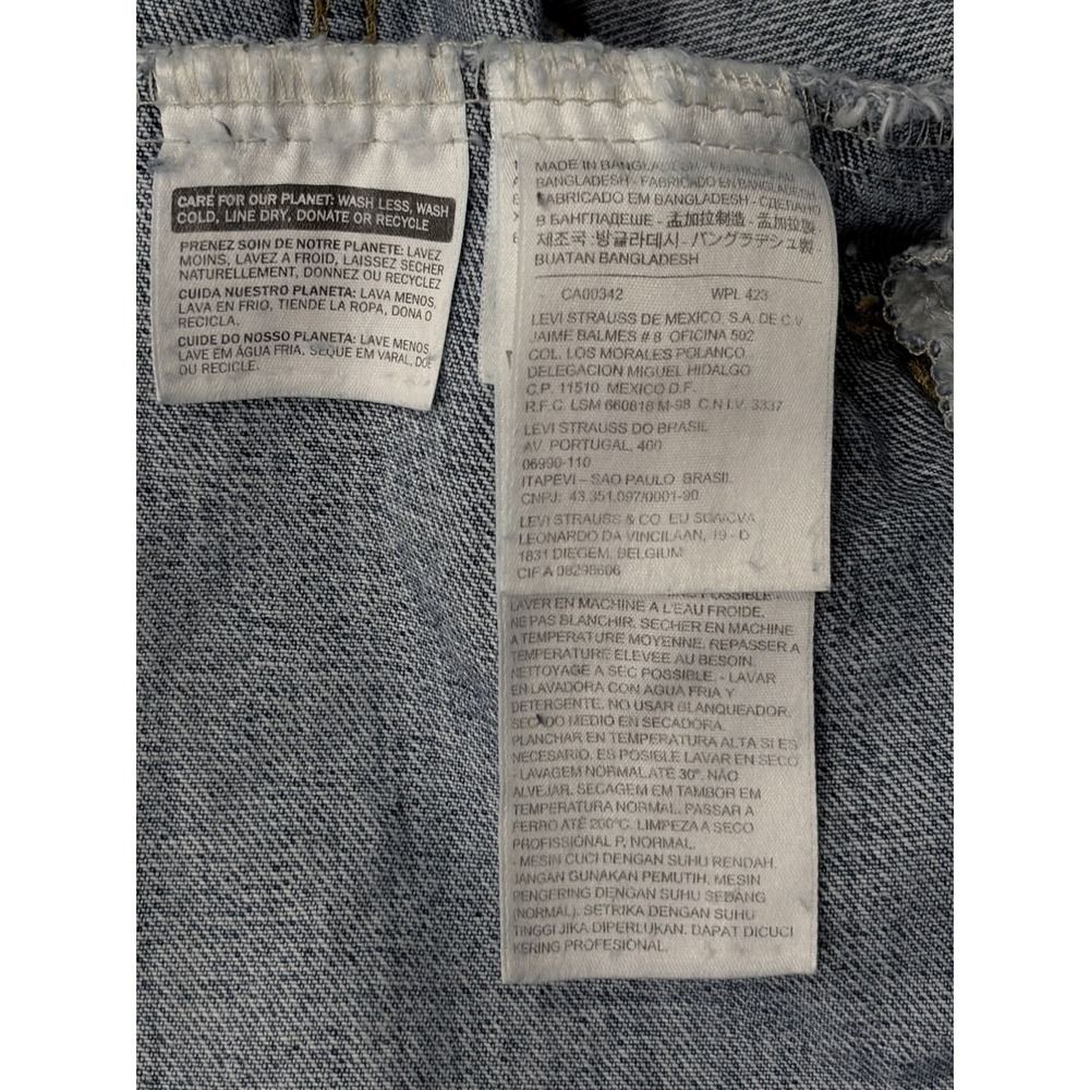 Levis Relaxed Fit Trucker Jean Jacket Denim Red Tab Blue Mens Large 72335-0042 - Picture 11 of 16